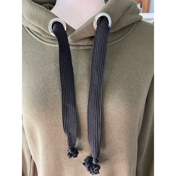 Dumanmis Fleece Lined HoodieSide Zipper Wide Drawstring Olive Green, size Small - Picture 2 of 10
